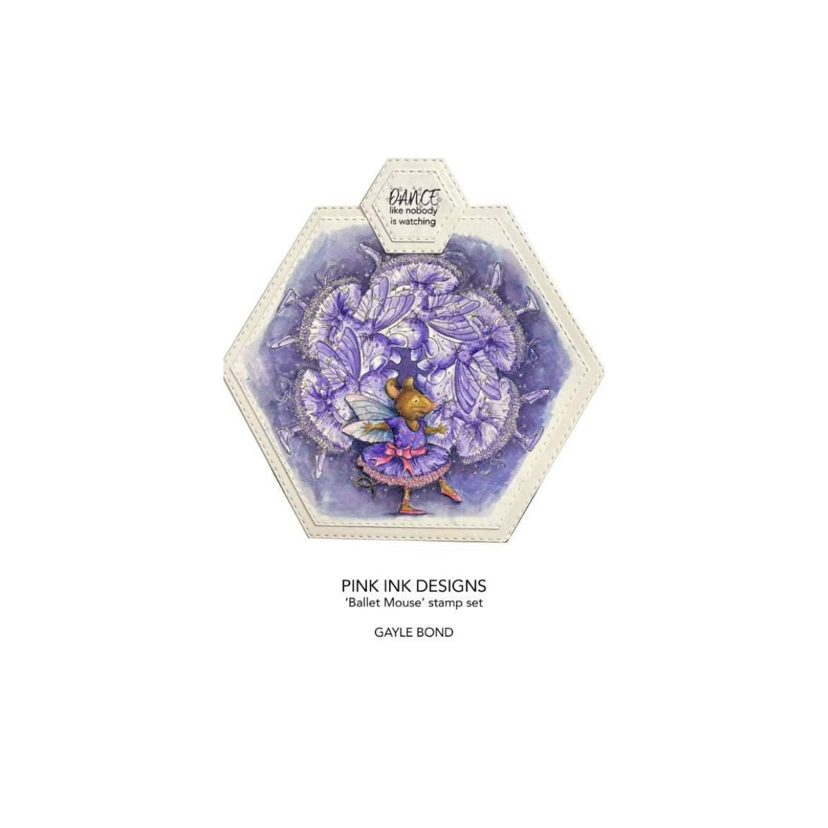 pink ink designs ballet mouse sample card