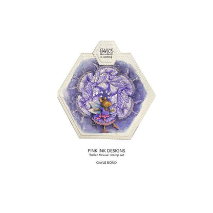 pink ink designs ballet mouse sample card