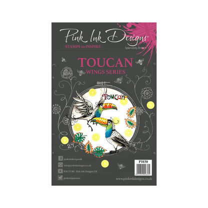 pink ink designs toucan stamp