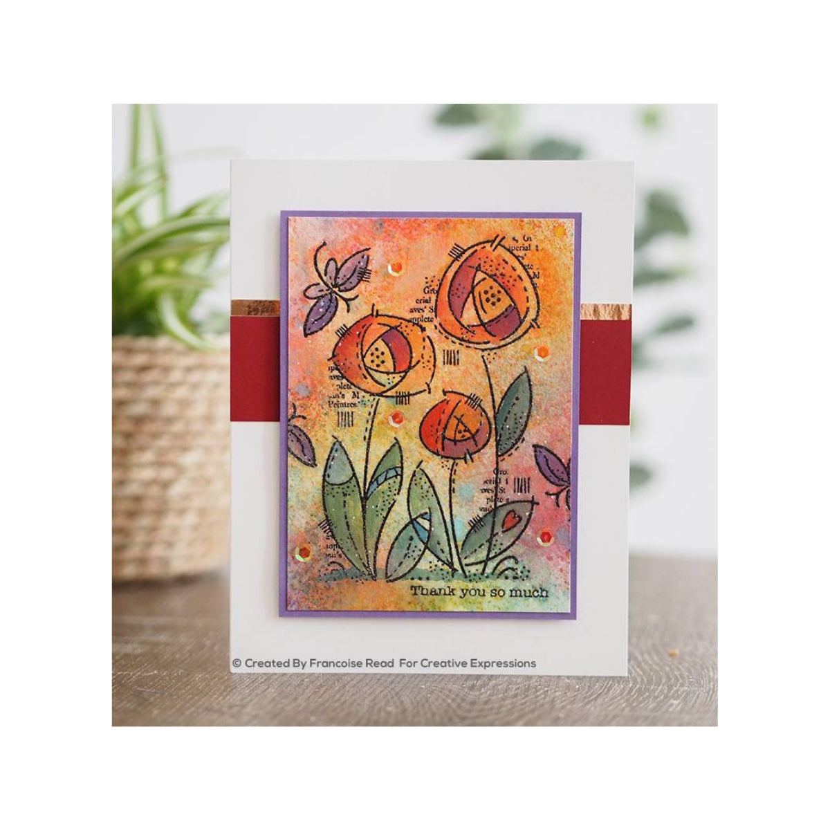 woodware flower blooms sample card 1
